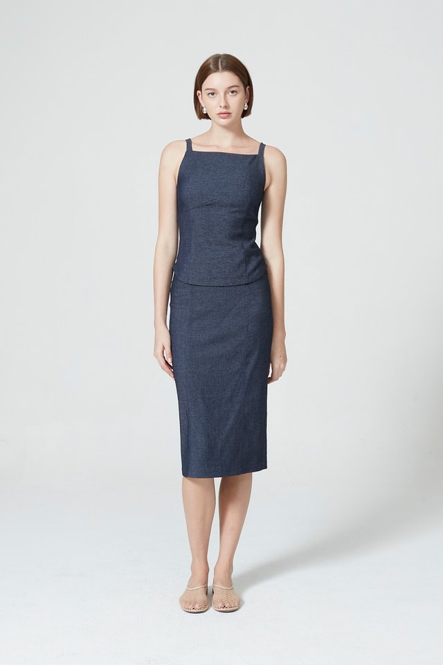 DENIM PENCIL SKIRT