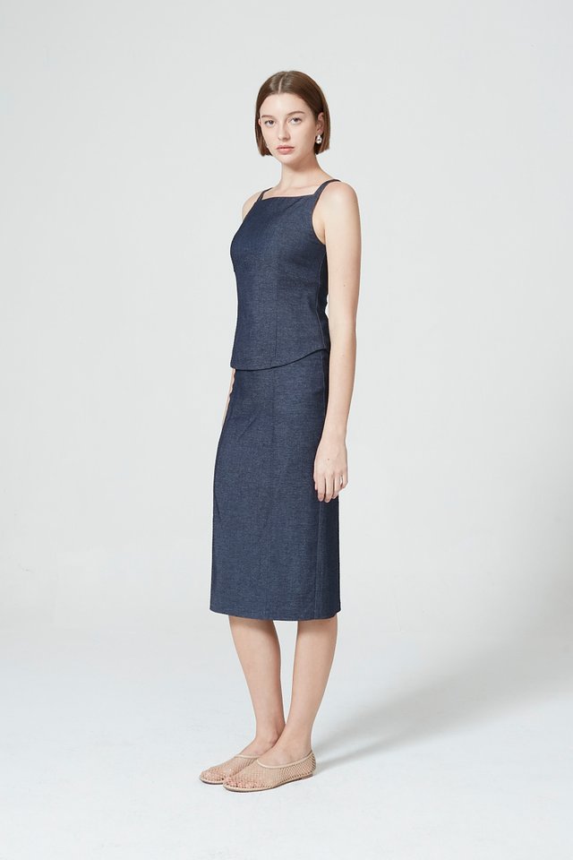 DENIM PENCIL SKIRT