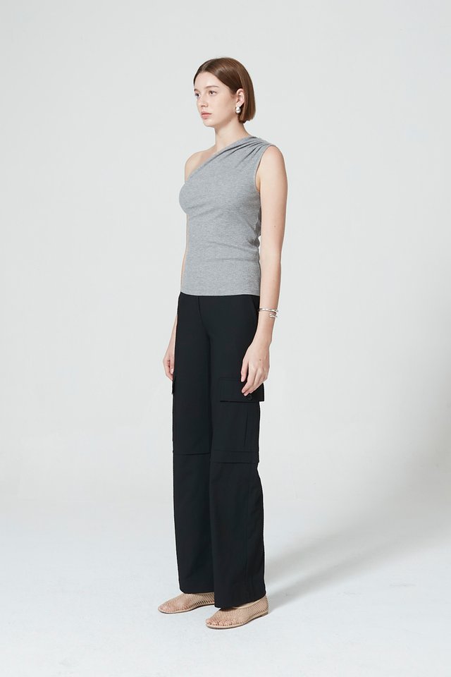LUREX ONE SHOULDER TOP