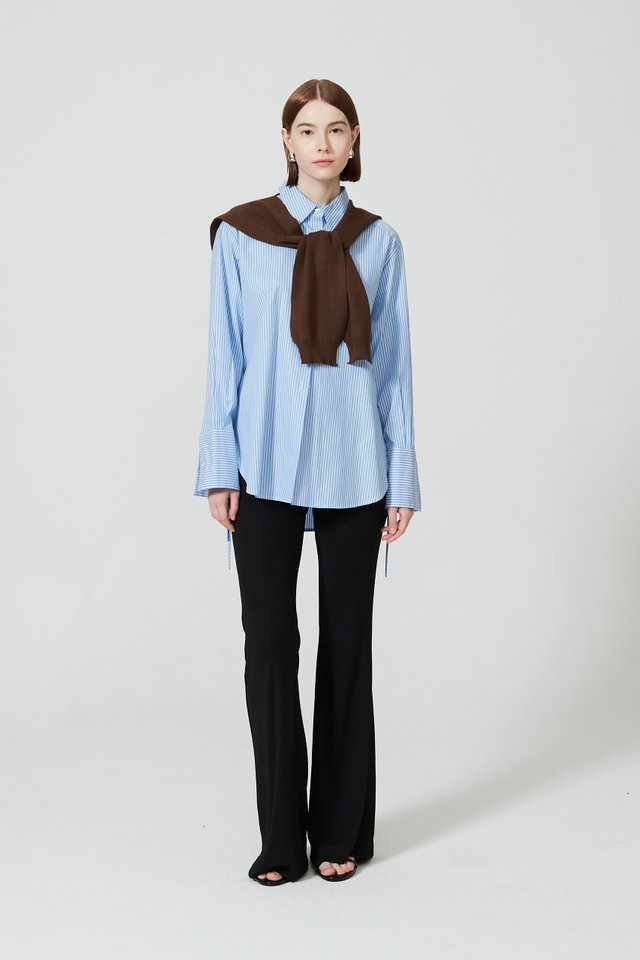 RIBBED FLARE PANTS