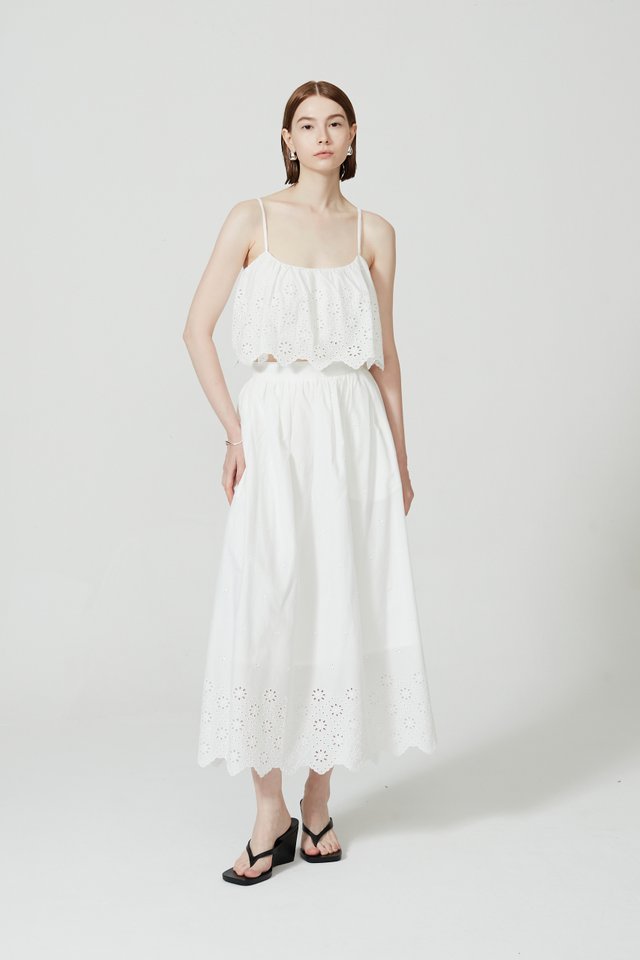 BRODERIE MAXI SKIRT
