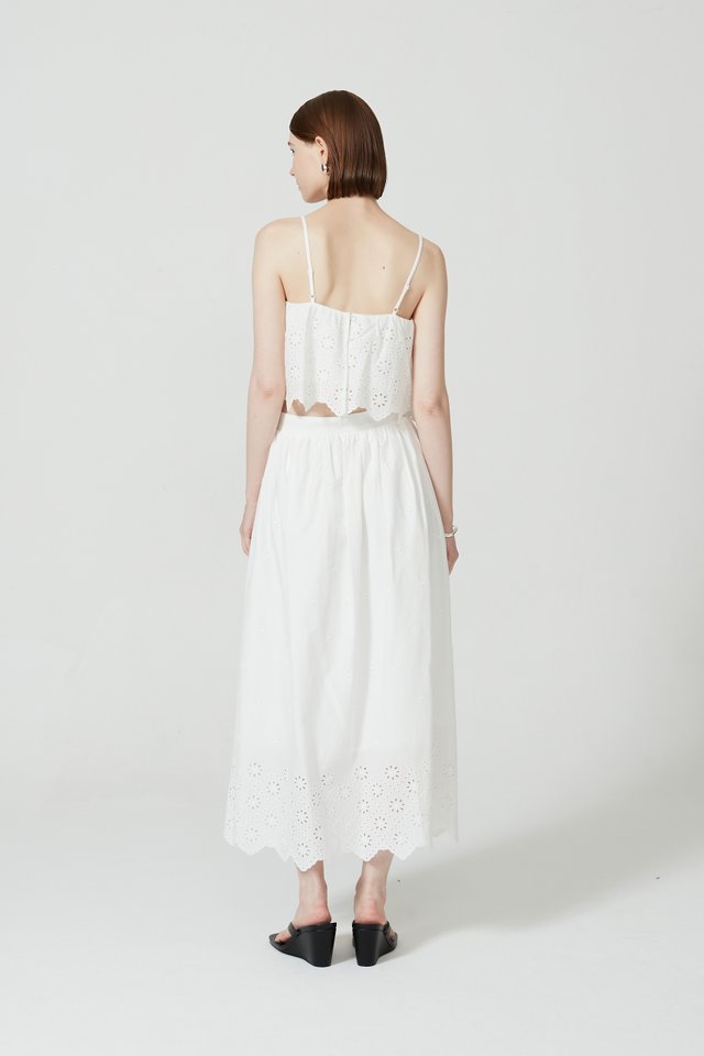 [PERFECT PAIRING] BRODERIE TOP & SKIRT SET