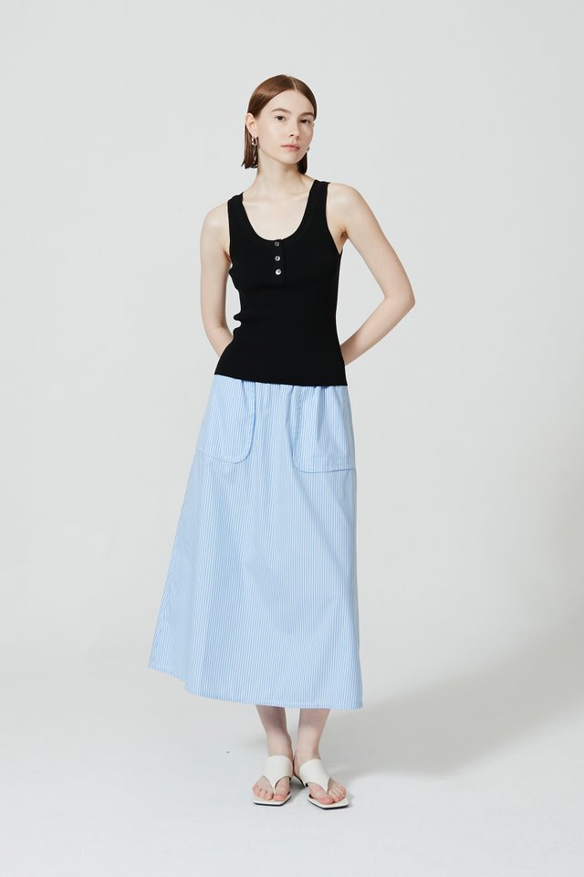 BUTTON FRONT TANK TOP