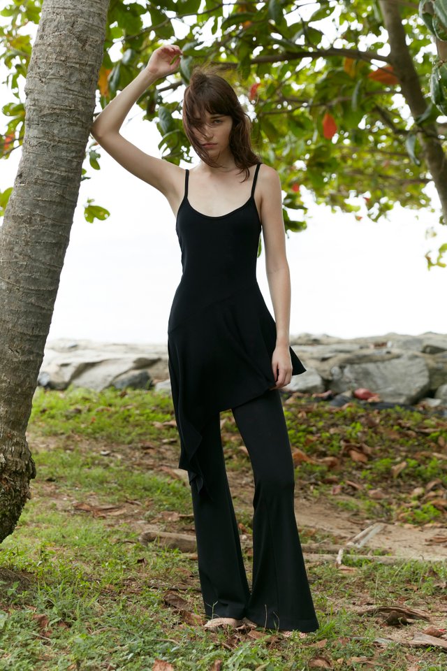 RIBBED FLARE PANTS
