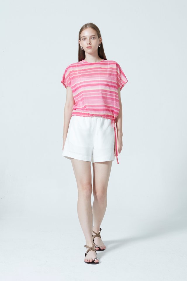 BOXY STRIPED TOP WITH INNER TOP