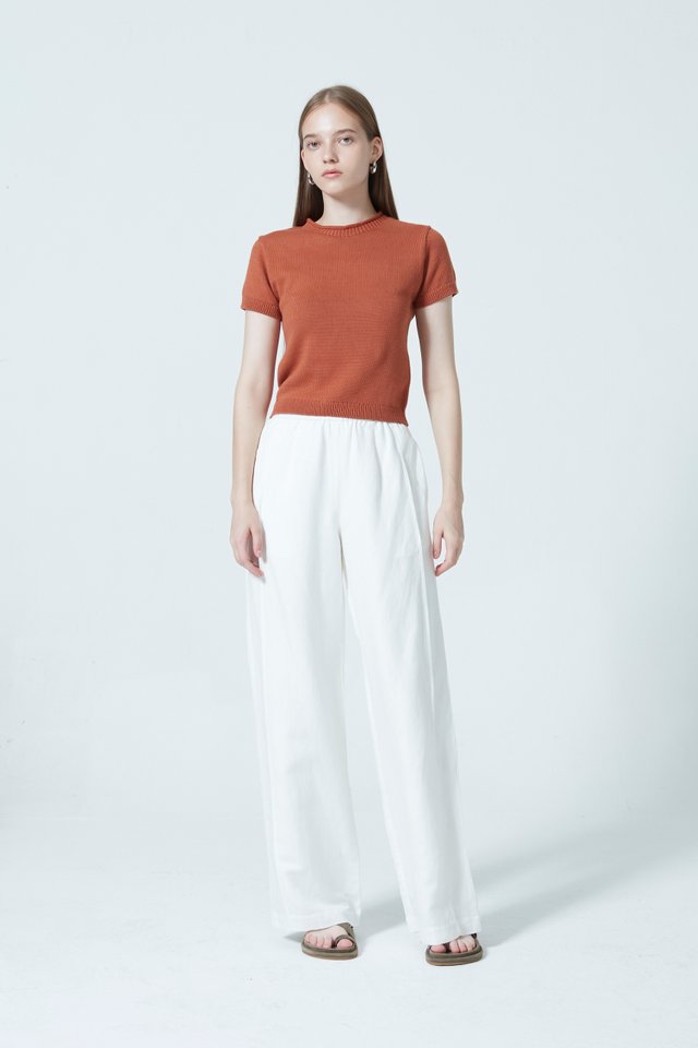 SOFT KNIT ROLL NECK TOP