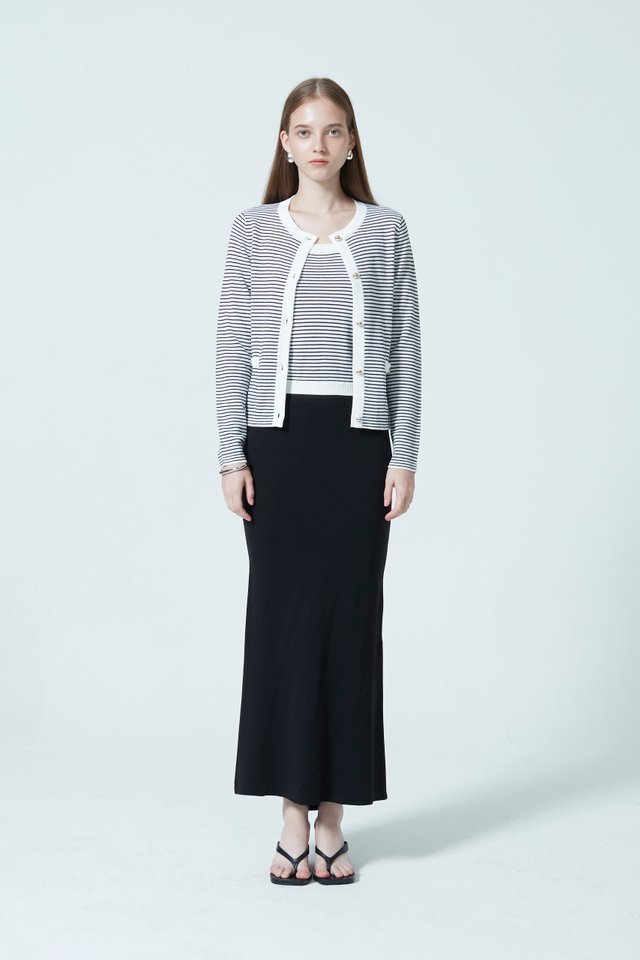 [PERFECT PAIRING] STRIPED CARDIGAN SET