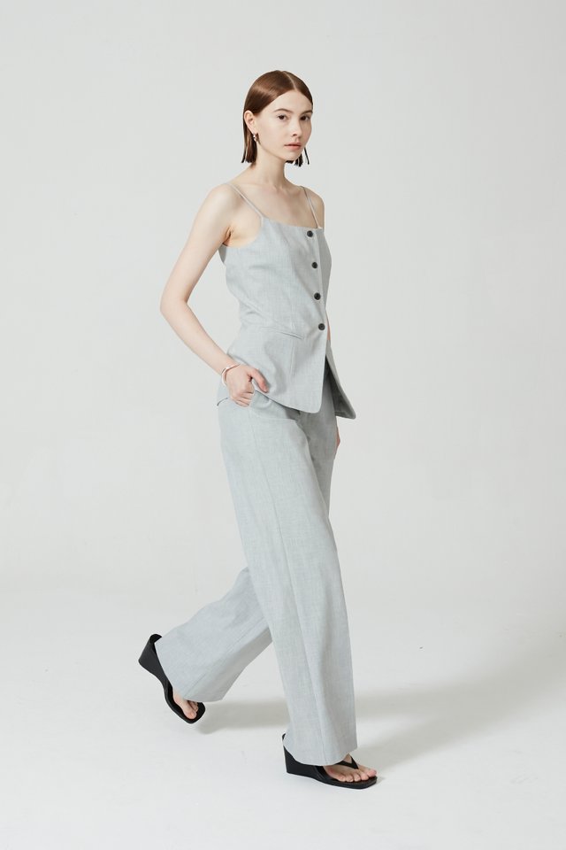 WIDE LEG PLEATED PANTS