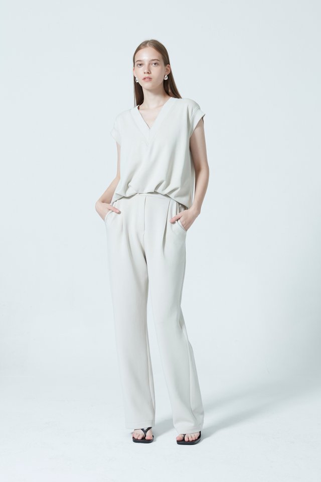 BALLOON HEM SWEAT TOP