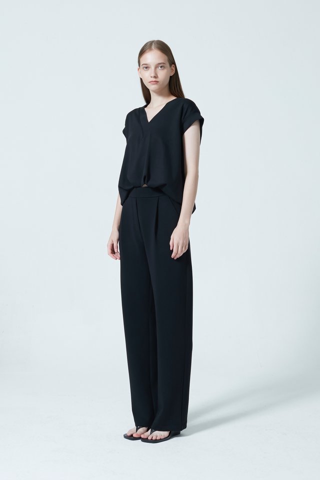 BALLOON HEM SWEAT TOP