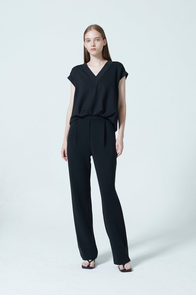 BALLOON HEM SWEAT TOP