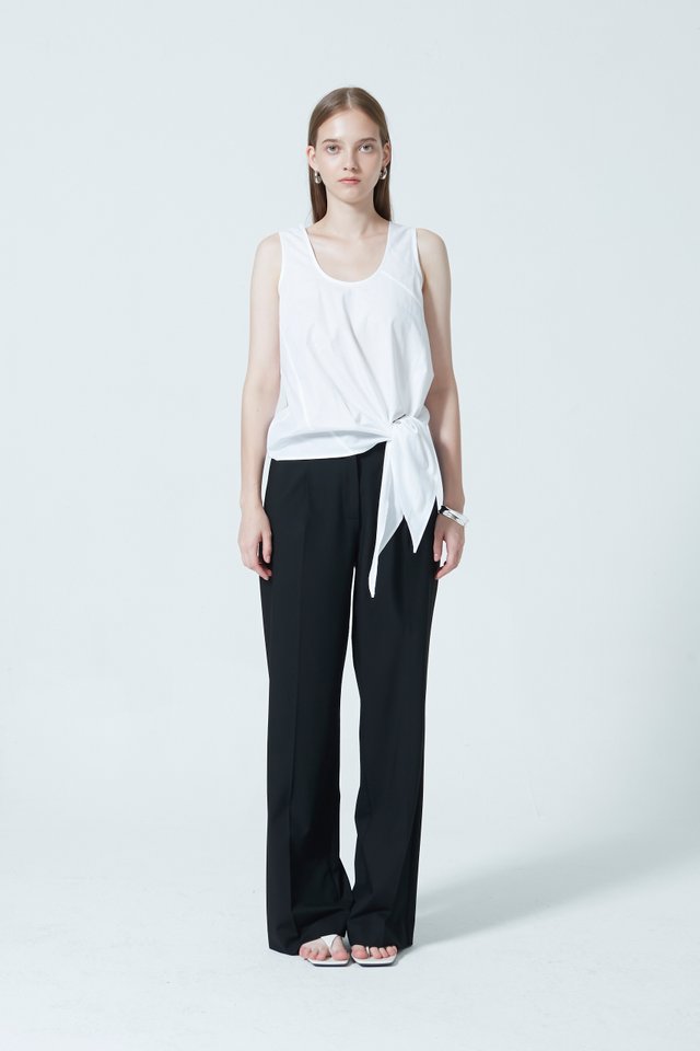 COTTON TIE FRONT TOP