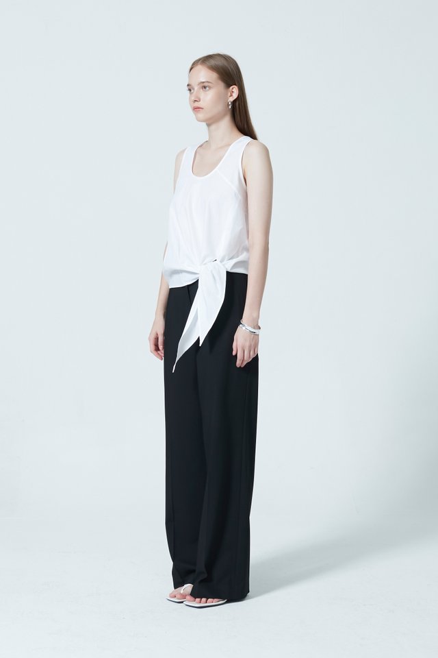 COTTON TIE FRONT TOP