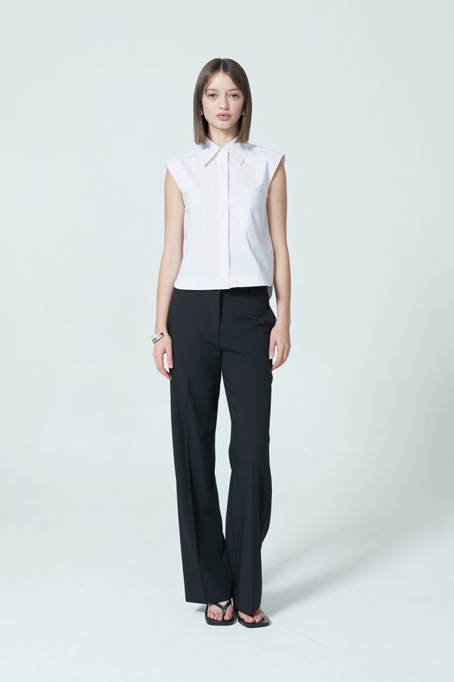 BOXY SLEEVELESS SHIRT