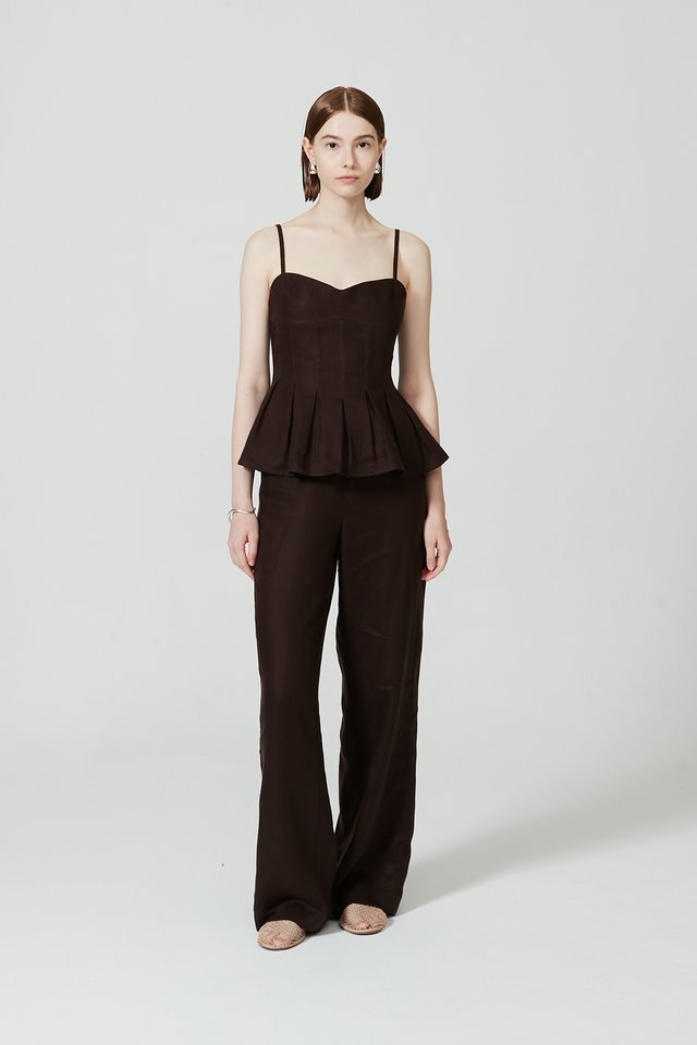 [PERFECT PAIRING] PEPLUM TOP & PANTS SET