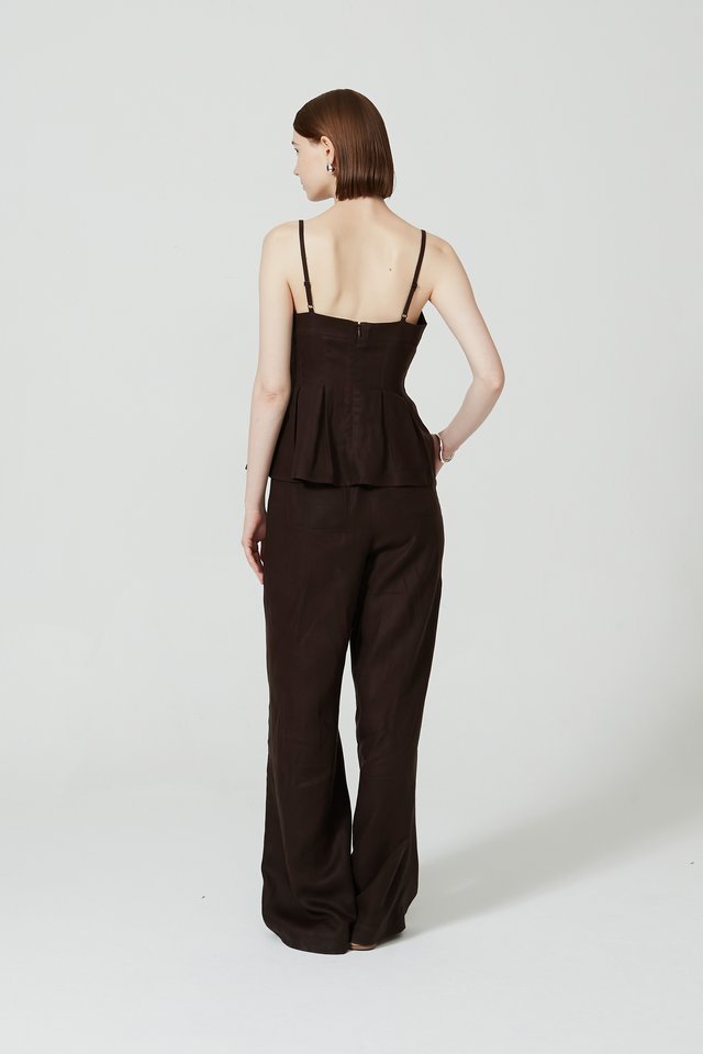 [PERFECT PAIRING] PEPLUM TOP & PANTS SET