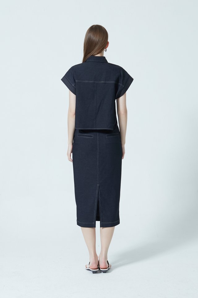 [PERFECT PAIRING] BOXY SHIRT & SKIRT SET
