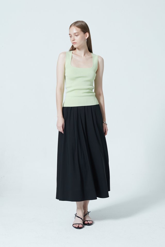ELASTICATED FLARE SKIRT