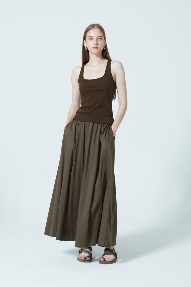 ELASTICATED FLARE SKIRT