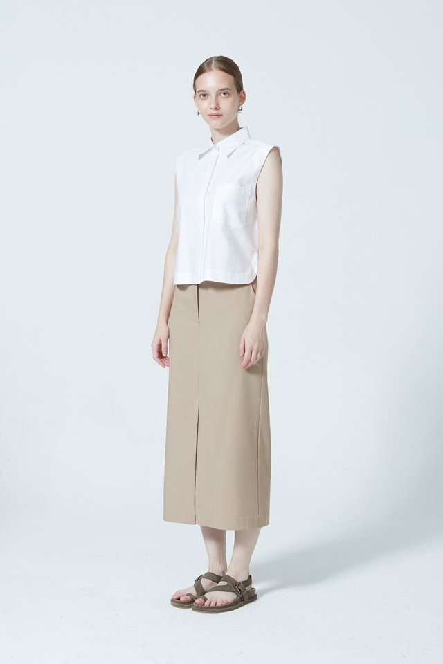 STRAIGHT MIDI SKIRT