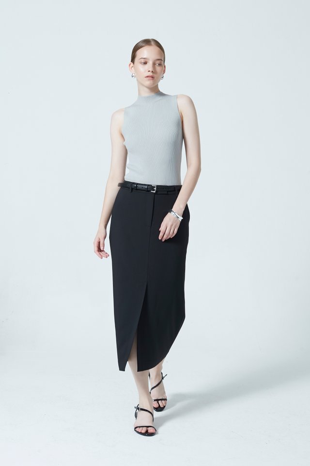 STRAIGHT MIDI SKIRT