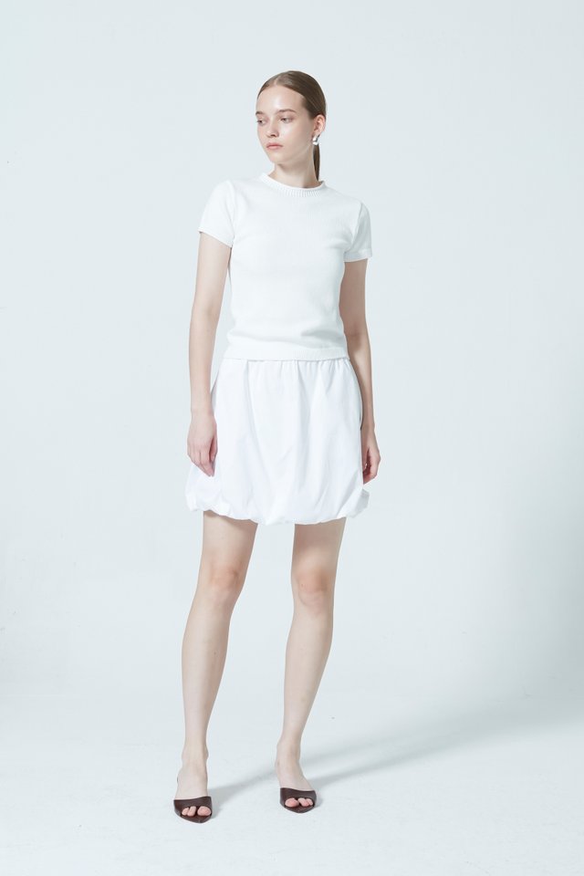 BUBBLE HEM SKIRT