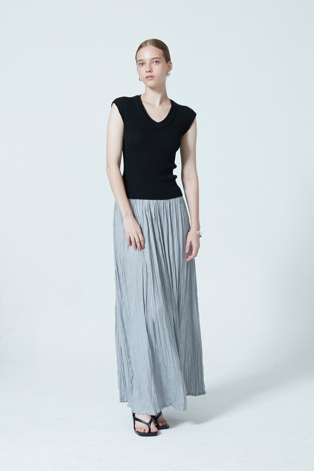 CRINKLE MAXI SKIRT