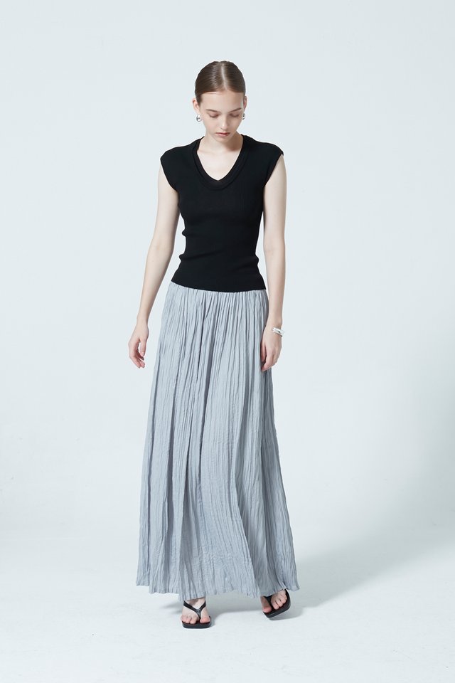 CRINKLE MAXI SKIRT