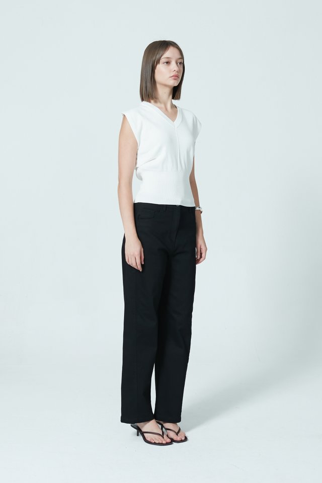 ELASTICATED BACK BARREL PANTS