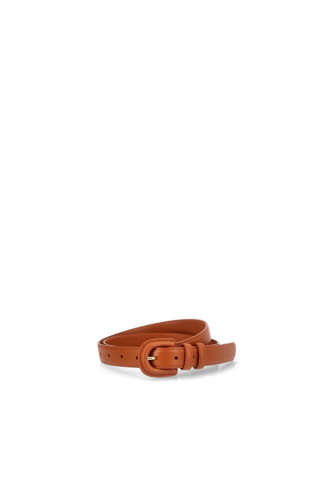 TONAL BUCKLE LEATHER BELT