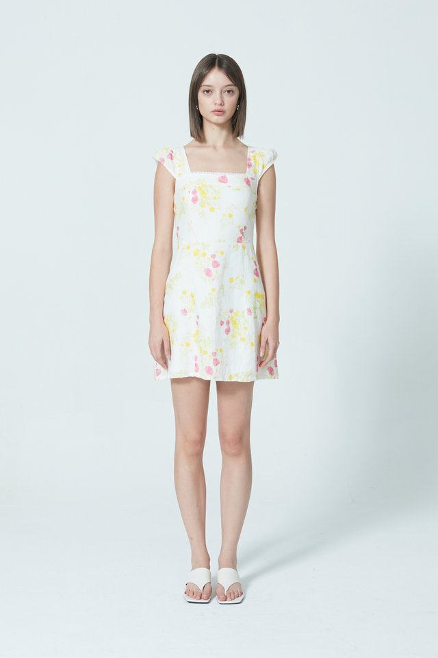 FLORAL CAP SLEEVE DRESS