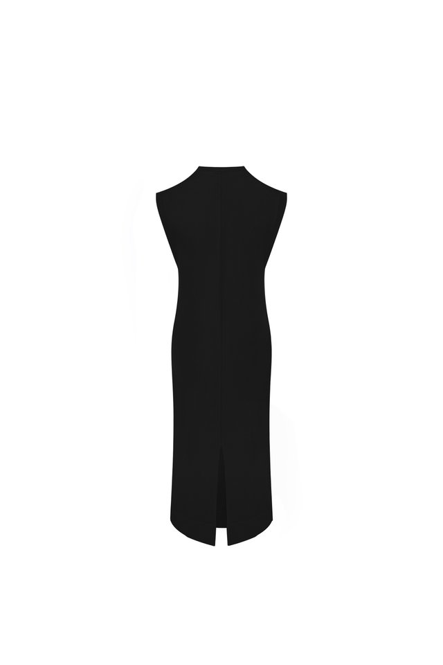 JERSEY SLEEVELESS MIDI DRESS