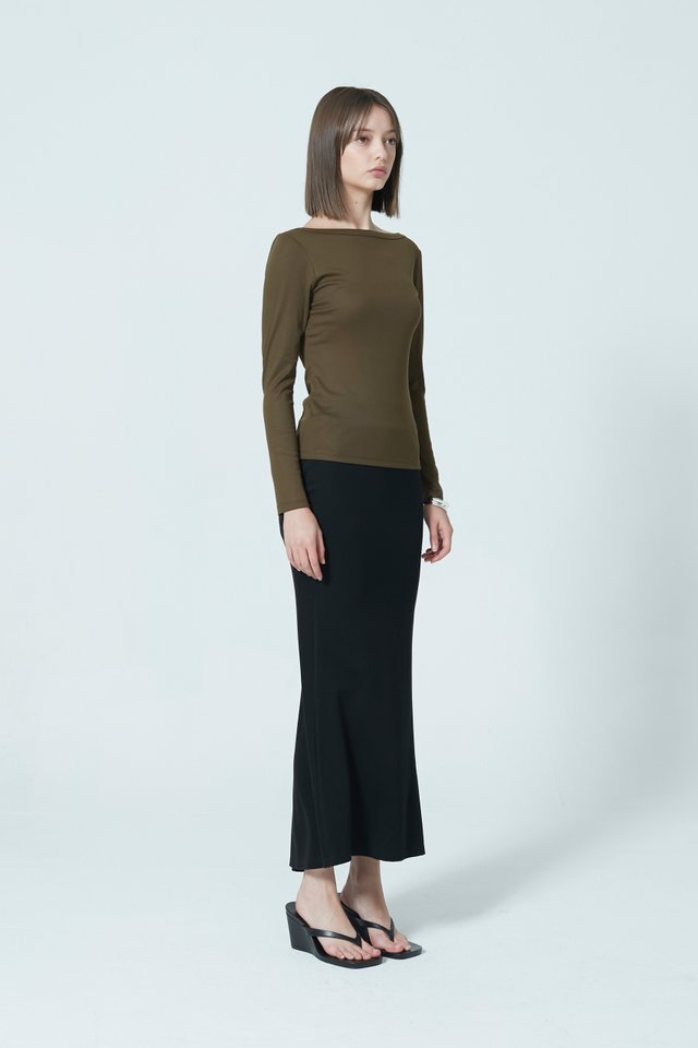 SCOOP BACK JERSEY TOP