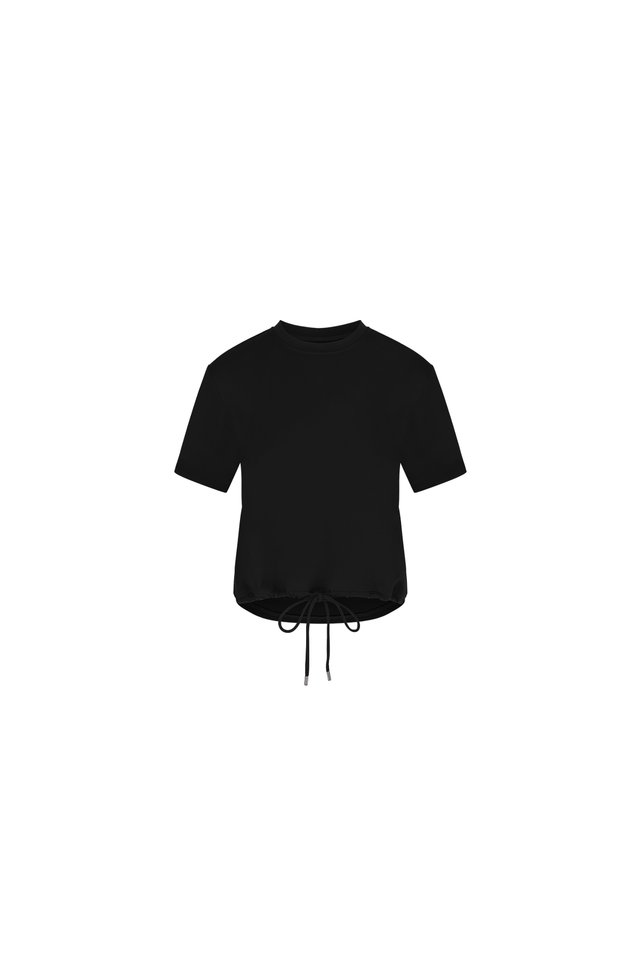DRAWSTRING HEM TEE