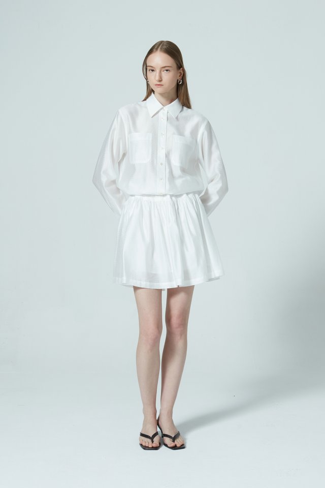 DRAWSTRING HEM SHIRT