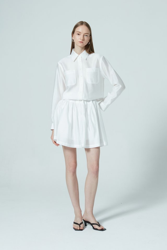 DRAWSTRING HEM SHIRT