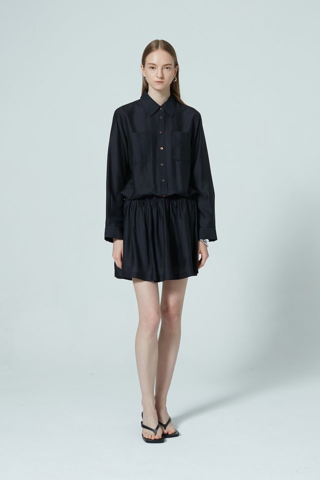 DRAWSTRING HEM SHIRT