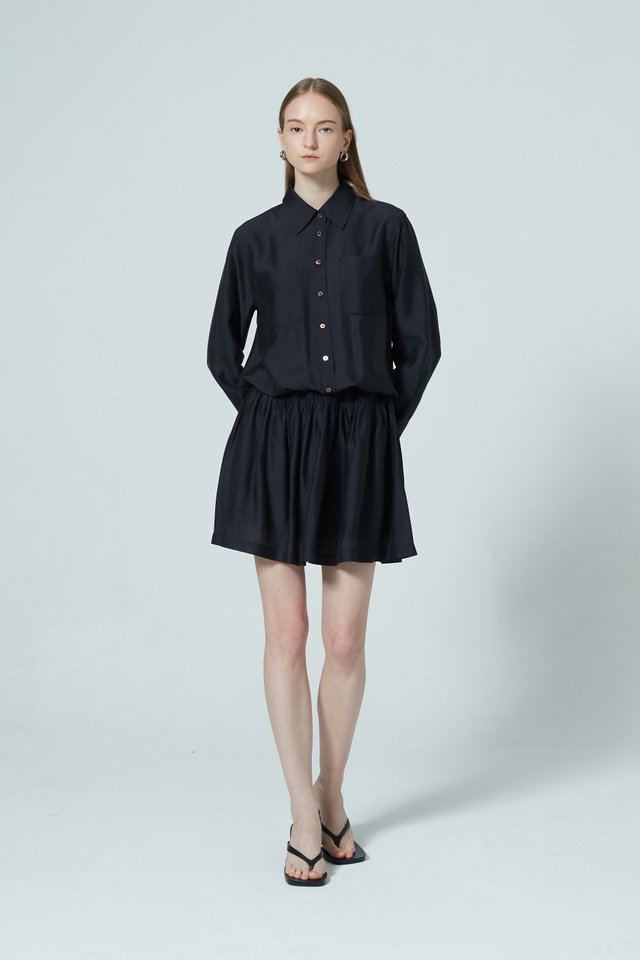 GATHERED MINI SKIRT