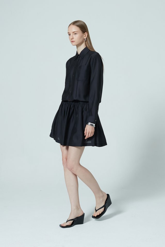 GATHERED MINI SKIRT
