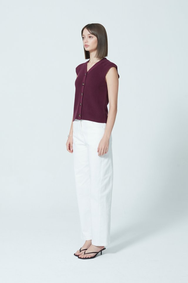CAP SLEEVE KNIT VEST