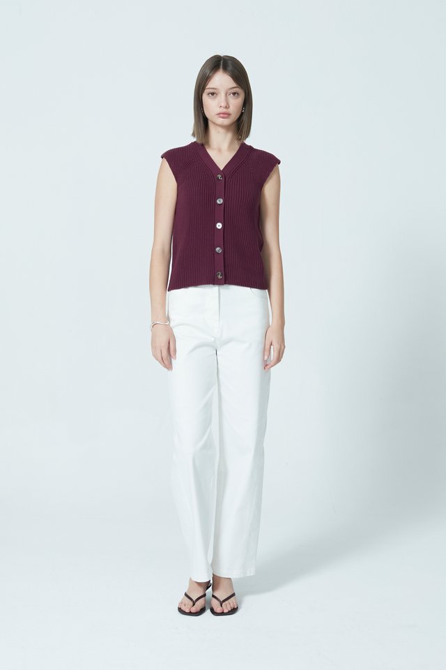 CAP SLEEVE KNIT VEST