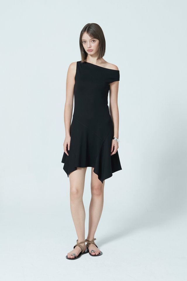 HANDKERCHIEF HEM JERSEY DRESS