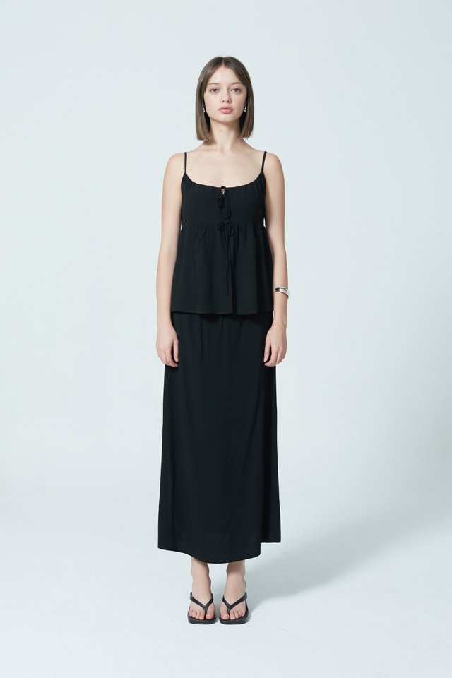 [PERFECT PAIRING] PEPLUM TOP & SKIRT SET