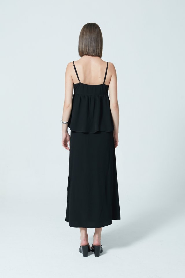 [PERFECT PAIRING] PEPLUM TOP & SKIRT SET