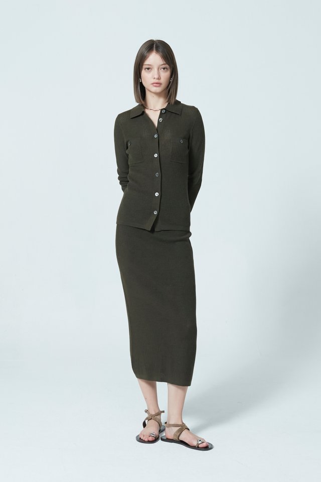 WAFFLE KNIT SKIRT