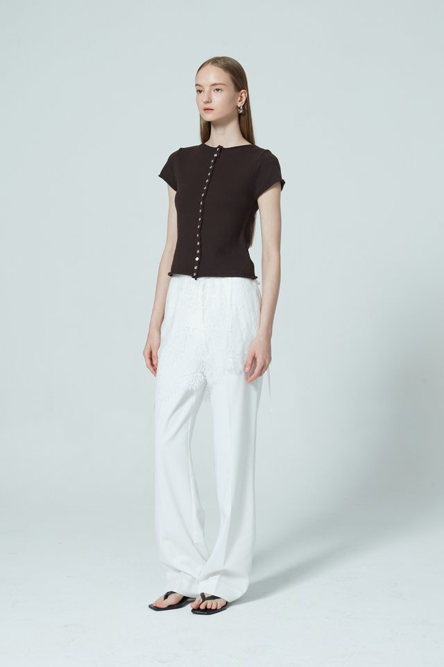 BUTTON FRONT KNIT TOP