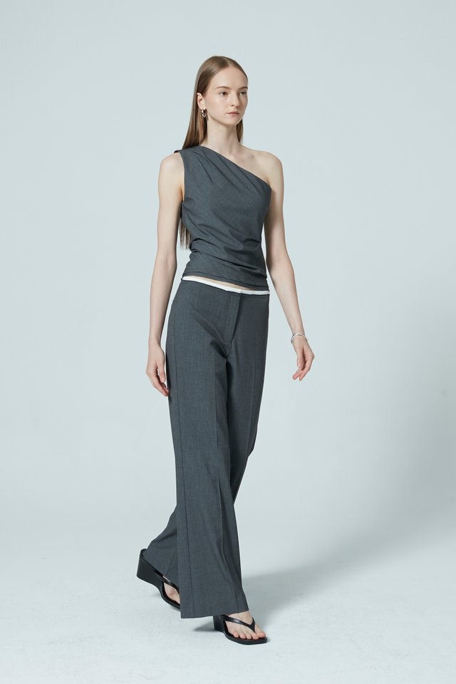 CONTRAST WAISTBAND PANTS