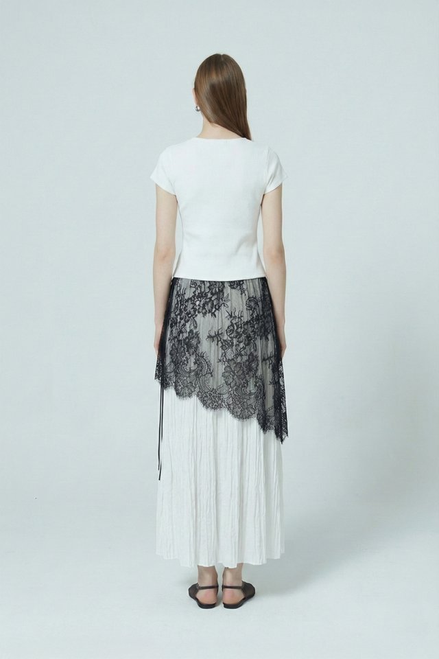 LACE OVERLAY SKIRT