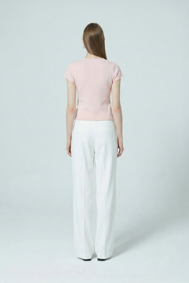 BUTTON FRONT KNIT TOP