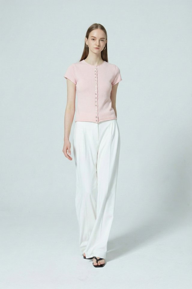 BUTTON FRONT KNIT TOP